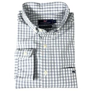 Vineyard Vines‎ by Shep & Ian Men's Classic Fit Plaid Trucker Shirt, Size S